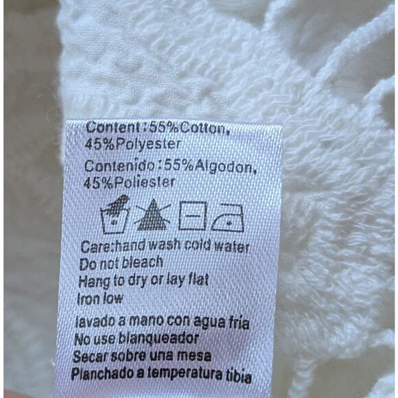 Lascana Tunic Top Large White Lace Crochet Hem Boho Coastal 1/2 Sleeve   
Beachy - Picture 11 of 12